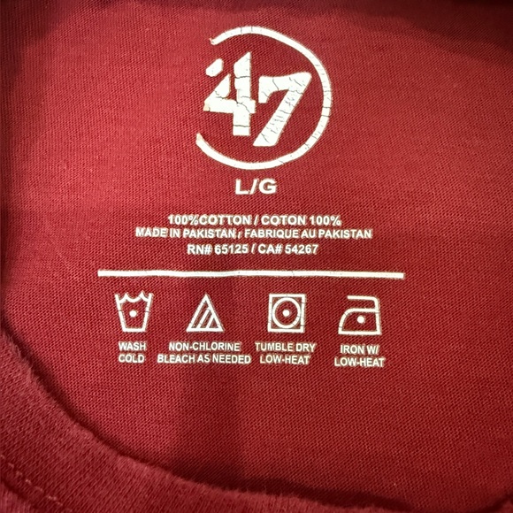 MLB Arizona D-Backs Baseball Maroon T-Shirt  100% Cotton - Size L - '47 Brand - Picture 13 of 17